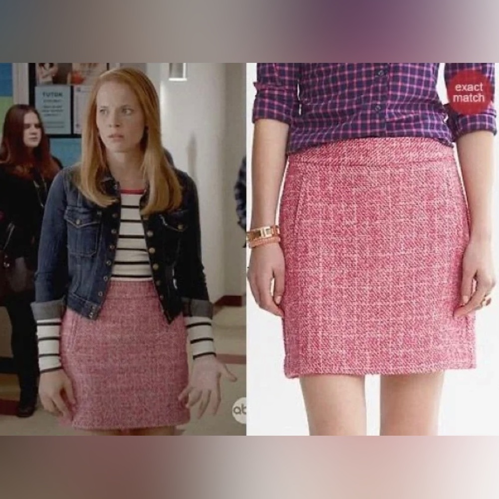 Banana Republic Pink Tweed Skirt Size 6